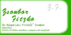 zsombor fitzko business card